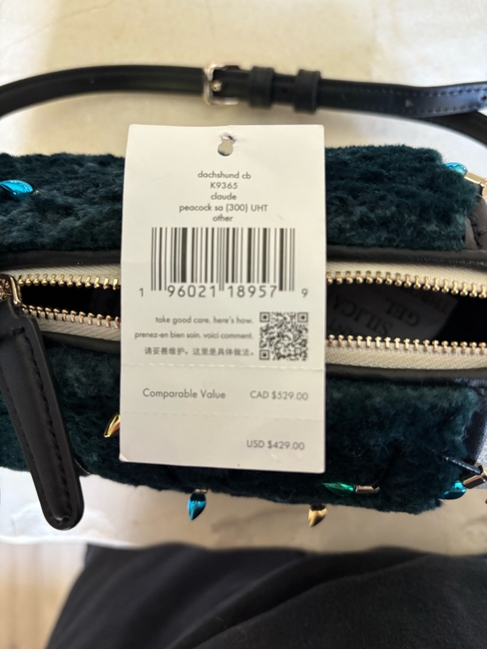 Kate Spade Dachshund Crossbody Bag with Pom Hat - Picture 4 of 8